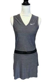 Nike Golf Dri-FIT Women's Gray Sleeveless Tennis Dress Size S V-Neck Athletic