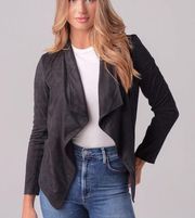 Romeo & Juliet Couture Draped Faux Suede Blazer Jacket