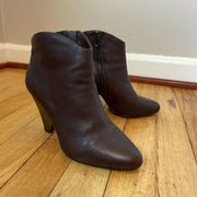 Botkier Women's Isabel Pointed Toe Cone Heel Booties Mocha Size 5.5 M