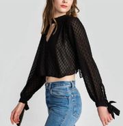 Wildfox Miami Dot blouse small