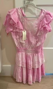 Love Shack Fancy Natasha Pink Mini Dress
