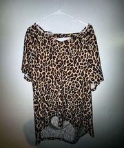 Eye Candy Strappy Leopard Print Knit Top 3X