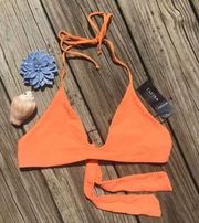 Orange Tavik Daydreamer Halter Neck Triangle Bikini Top