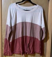 EUC Nine Britton Sweater stripped Size XL with front peekaboo​