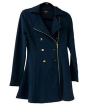 NWOT dark blue pea coat - small