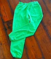 Green lightweight sweatpants