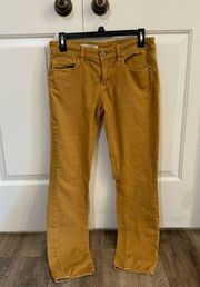 Anthropologie Pilcro and Letterpress Mustard Yellow Color Jeans Size 27
