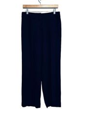 Armani Collezioni Made in Italy Navy High Waisted Flat Front Dress Pants Size 8