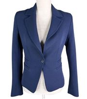 Reiss Womens Blazer Blue 2 Double Slit Faux Pockets