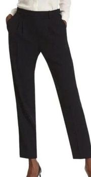 M.M. Lafleur Nakamura Pants Black Pleated Tapered Leg Trouser Side Closure Sz 8