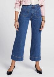 & Other Stories Wide Leg Cropped Patch Pocket Jeans