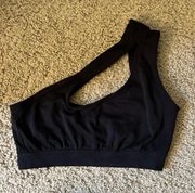 One shoulder sports bra