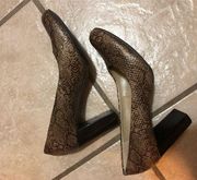 Bandolino Snakeskin Pattern Heels 6.5