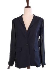 Cabi Chic Jacket w/ Sheer Sleeves Lightweight Blazer One Button Women’s size 6