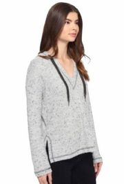 new Splendid ✶ Morrow Bay Boxy Waffle Textured Hoodie ✶ Heather Grey ✶ Small