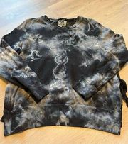 PAM & GELA Tie dye Side Split Sweatshirt Size Large Long Sleeve Pullover Top