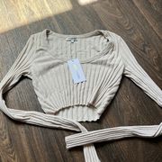 Cotton Citizen Long Sleeve Crop Top