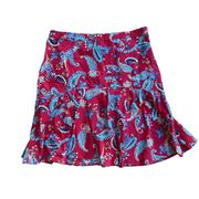 American Living Size 12 Red Western Paisley Print Midi Skirt