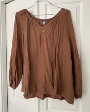 Brown Long Sleeve shirt