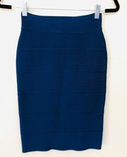 New BCBGMaxazria Navy Blue Alexa Skirt Bandage Bodycon Women's Size S