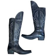 Ariat  Murrieta Cowboy Boots Over The Knee Snip Toe Women's 10 B Charcoal Black