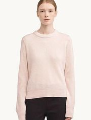 Rag & Bone Ace 100% Cashmere Crop Sweater in Light Pink Size XS