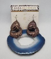 NWT Dana Buchman Brown Dangling Earrings