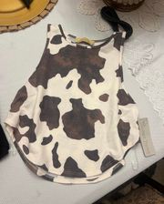 Boutique Cow Print Tank