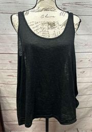 Cato women 18/20 black tank top with lace back - 2603