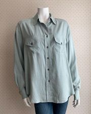 Vintage 90s Classiques Entier Silk Utility Shirt sz Medium PW4