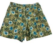 Vintage White Stag 1990s Tropical Print High Waisted Bermuda Shorts / Size 16