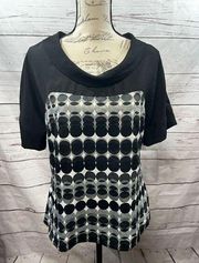 Worthington medium pullover black/white/gray blouse NWT (2048)