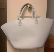 light blue tote purse