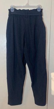 H&M Women's Paper Bag Tie Belt Wide Leg Pants - size 8