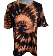 Champion T-shirt, custom reverse tie dye