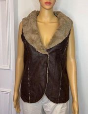 Olive & Oak Brown Faux Fur Vest