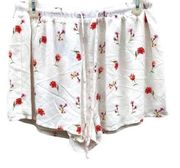 NWT Wild Honey Womens size large white floral casual shorts