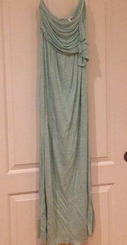 Aryn K Ruffle Strapless Maxi Dress Size Medium EUC