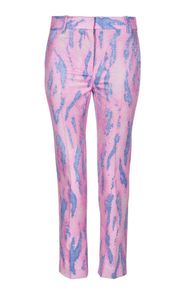 silver metallic pink jacquard trousers zebra  