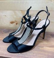 I.Miller Women's Black Silver Studded Rhinestone High 4" Heels Size 8.5M