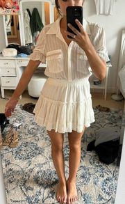 Misa Los Angeles Cream Collared Sundress