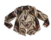 Shyanne Aztec Open Front Cardigan Women’s Small Wool Blend Casual Southwestern