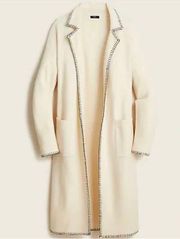 J. Crew Cream Longsleeve Merino Wool Alpaca Sweater Cardigan Coat Size: S