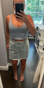 Denim Snake Skirt