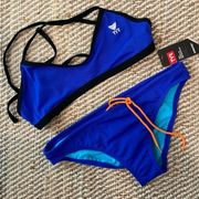TYR Blue Crossfit Bikini size Medium Top/Large Bottom