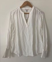 NWT Joie Abe button sleeve top size s