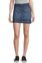 Rewind Womens Denim Skirt-Juniors, 3 , Blue