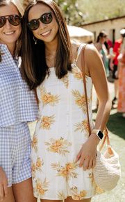 Arcadia White And Yellow Floral Mini Dress