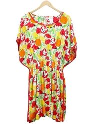 Disney Store Mickey Mouse Tropical Fruit Dress Swim Cover Women’s Size Small