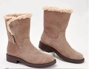 Clarks Collection Warm-Lined Suede Mid Boots - Opal Zip 9M